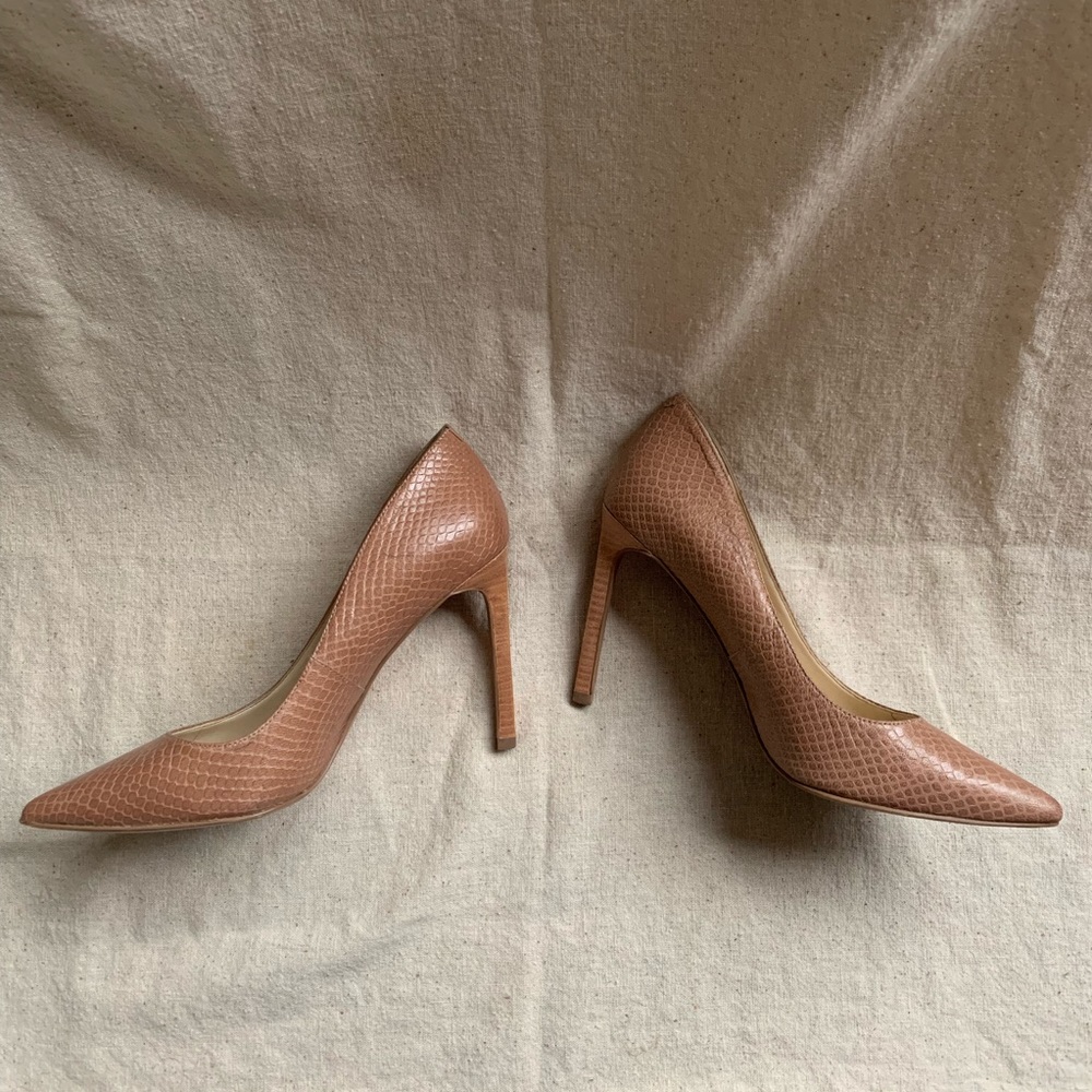 Nine West Faux Snakeskin Pumps